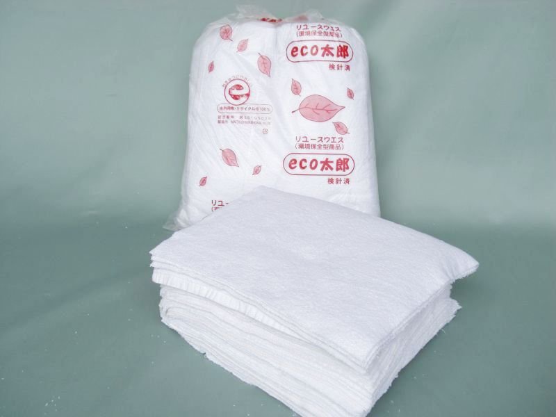 画像1: 白タオルマットカットウエス 【検針済】 10kg梱包(2kg×5袋)